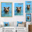 Gris, joyeux hippopotame - Hippopotame, art mural-1719326383-1803790968