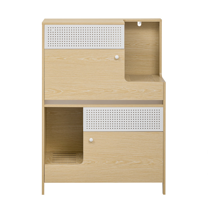 Table d'appoint moderne avec litière 2-en-1 pour chats de petite à moyenne taille