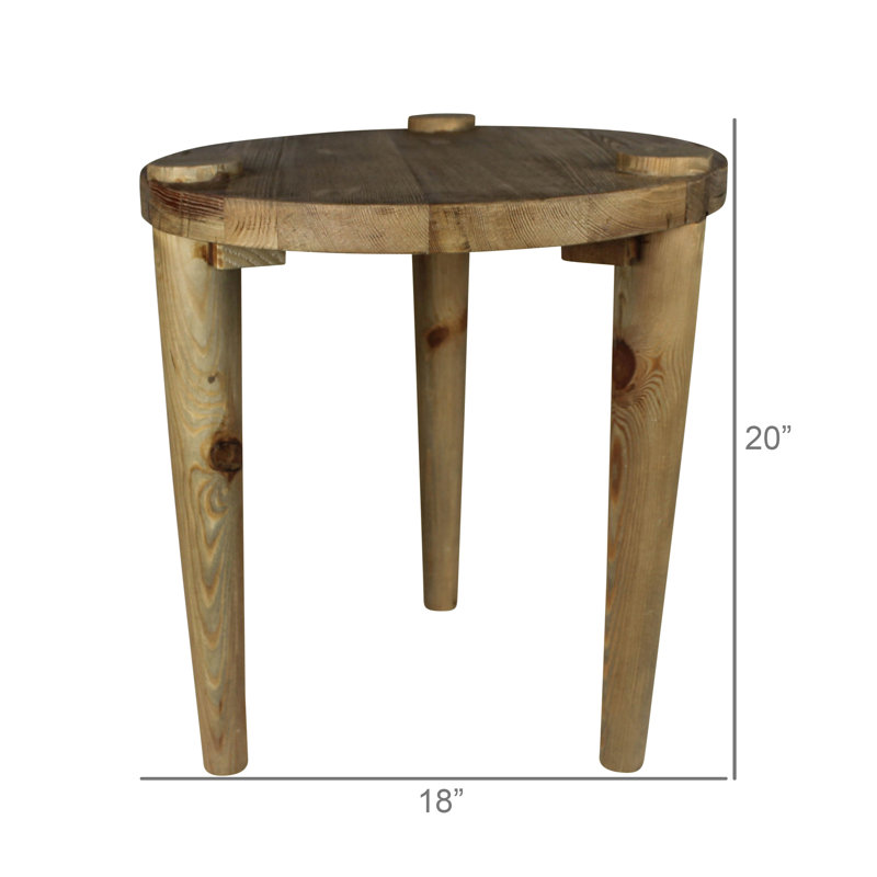 Table d'appoint en bois de pin