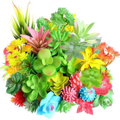 38-piece Colorful Christmas Mini Artificial Succulent Plants