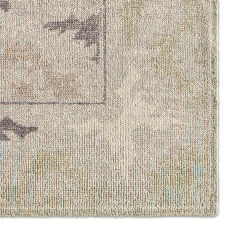 Hand Knotted Wool Vintage Look Area Rug, Rectangle 9 x 13