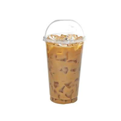 Ecoquality 10Oz Small Clear Plastic Disposable Cups With Dome Lids For Cold Smoothie, Iced Coffee, Parfait, Juice, Soda, Cocktail, And Party Cups (150)