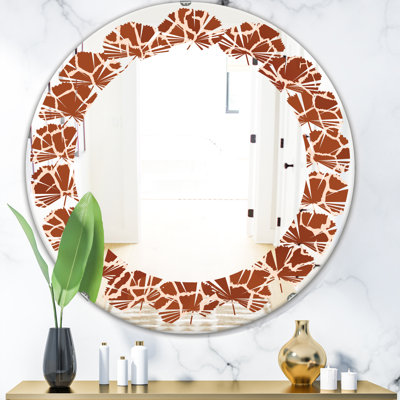 Leaves Leopard Fur Safari I Cottage Americana Frameless Wall Mirror