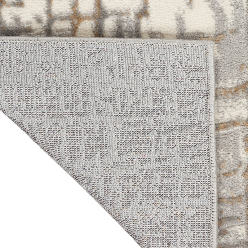 CK950-IVGRY Abstract Indoor Rug, Rectangle 8' x 10'