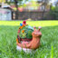 Grande statue d'escargot solaire d'extérieur avec gnome et lumières, décoration de jardin, cadeau