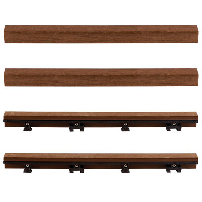 1" x 12" Quick Deck Composite Deck Tile Straight Trim in Honduran Mahogany