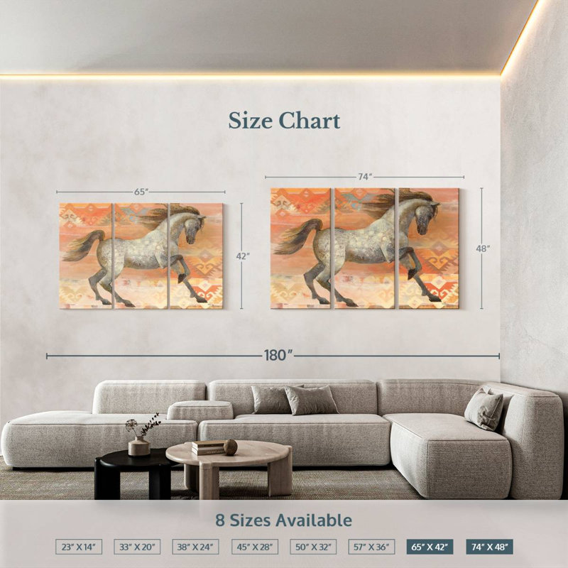 Brampt Grand Entrance Southwest Boho Blush, H 42 po x l 65 po