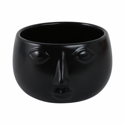 Sagebrook Home Bevel Ceramic Contemporary Face Planter