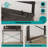 39'' Computer Desk With Hutch and Pegboard, Home office Desks with Power Outlet, Gaming Desks with LED Light and Hooks-898350343