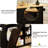 Kitchen Island With Drop Leaf, Tilt Out Kitchen Trash Cabinet, Rolling Storage Cart With Lockable Wheels & Adjustable Shelves-1910262246