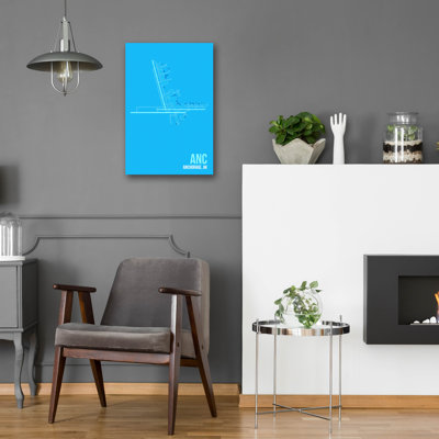 'ANC Airport Layout' by O8 Left, Acrylic Glass Wall Art