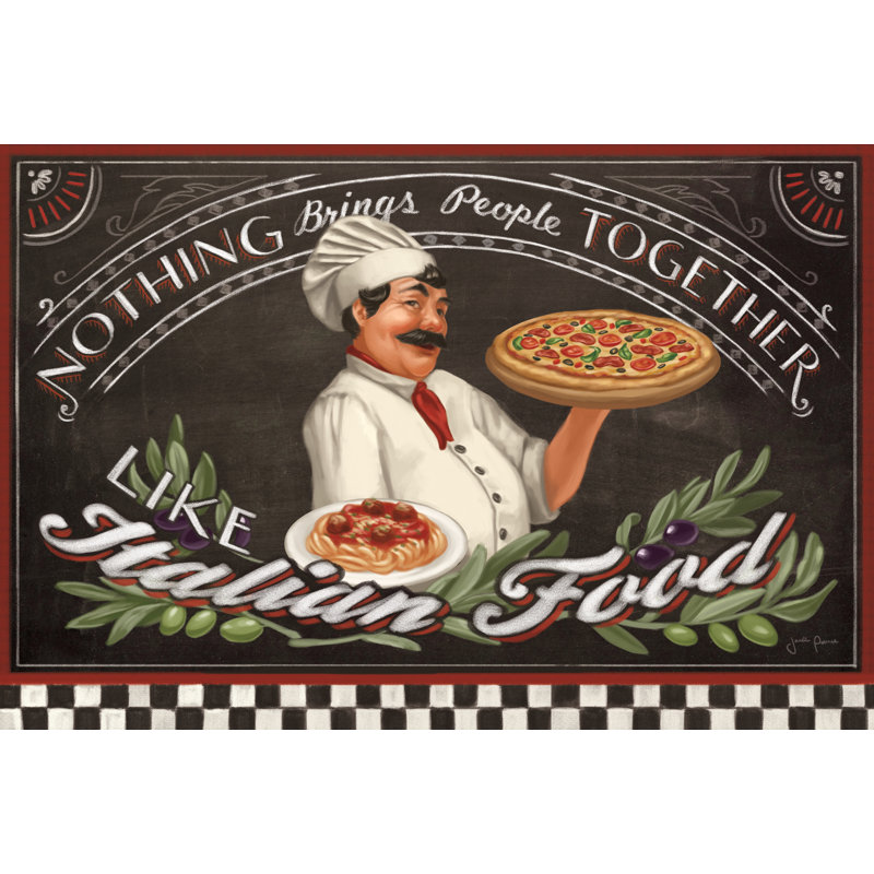 Chefs Specials I V2 by Janelle Penner - Advertisement Print, 30cm H x 46cm W, Black Floater Framed