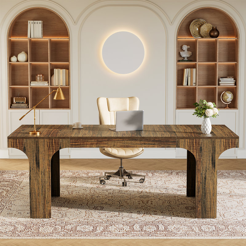 Bureau de direction 70,87 ", Brun rustique