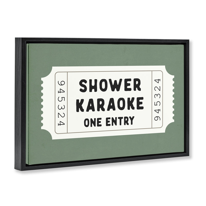 Cadre flottant pour douche Karaoke, Cadre flottant noir de jais, H 17 po x l 25 po