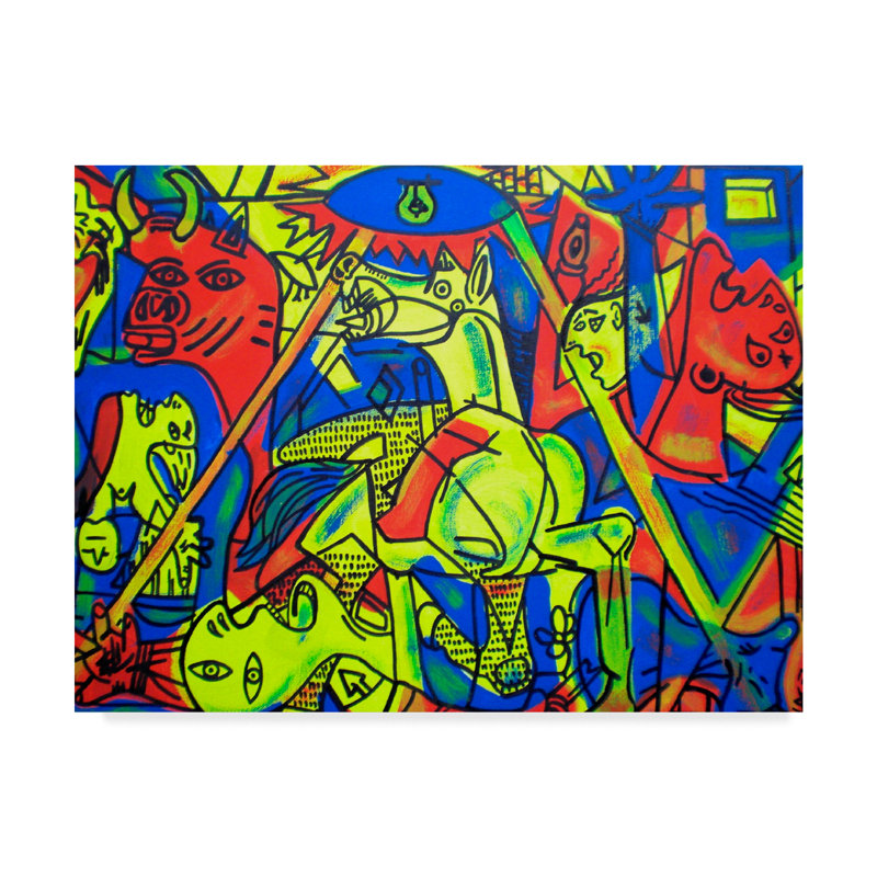 « guernica », reproduction d’impression sur toile tendue, H 14 po x l 19 po x P 2 po