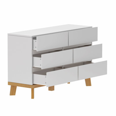 Commode moderne à 6 tiroirs l 47,2 po Arneisha