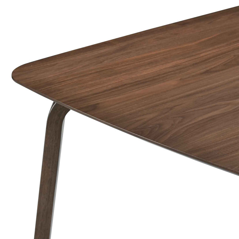 Solid Wood Base Dining Table, Walnut