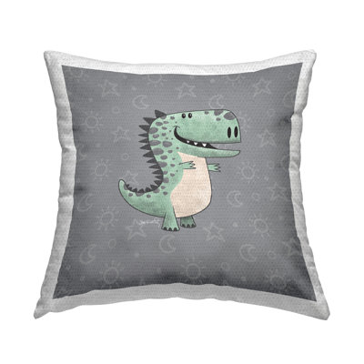 Nursery Dinosaur Pattern Outdoor Printed Pillow by Jeff McKinley rep. Levison Designs