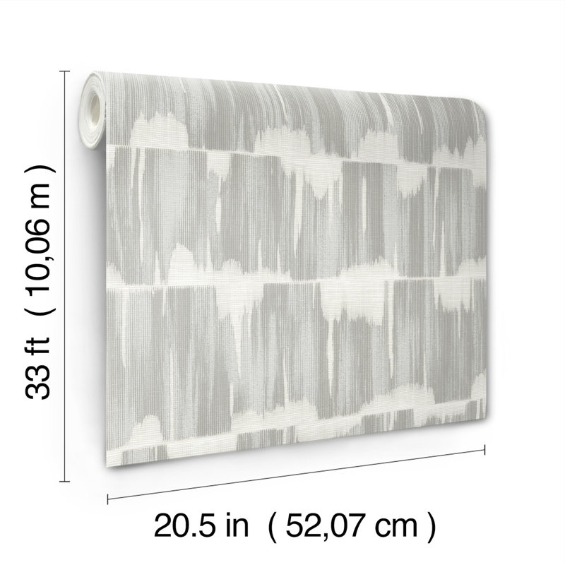 Serendipity Sterling Shibori Wallpaper, Gray
