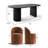  6 - Person Dining Table Sets With Oval Table & 6 Upholstered Chairs-646216504-646216499