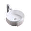 Lavabo de salle de bain à bateau circulaire en porcelaine vitreuse