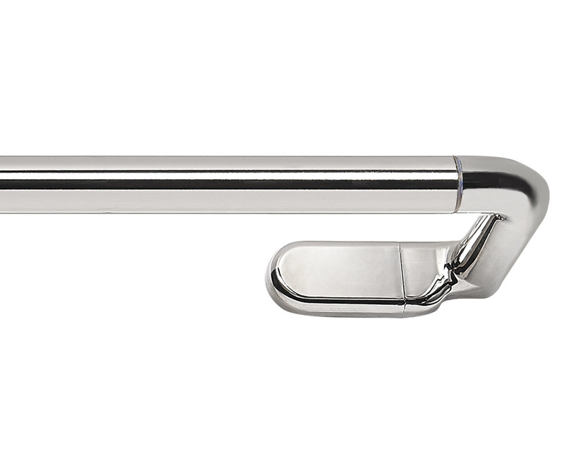 Tringle à rideaux réglable argentée Glines, l 74 po