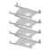 Luxrite New Construction Mounting Plate, 2-3-4 Inch, Extendable Hanger Bars, Recessed Lighting Shallow Housing (4 Pack)