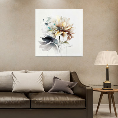 Art floral pastel contemporain