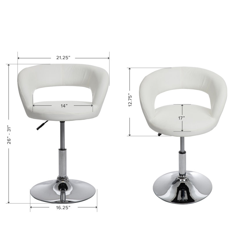 Fauteuil de coiffeuse Giselle, Blanc