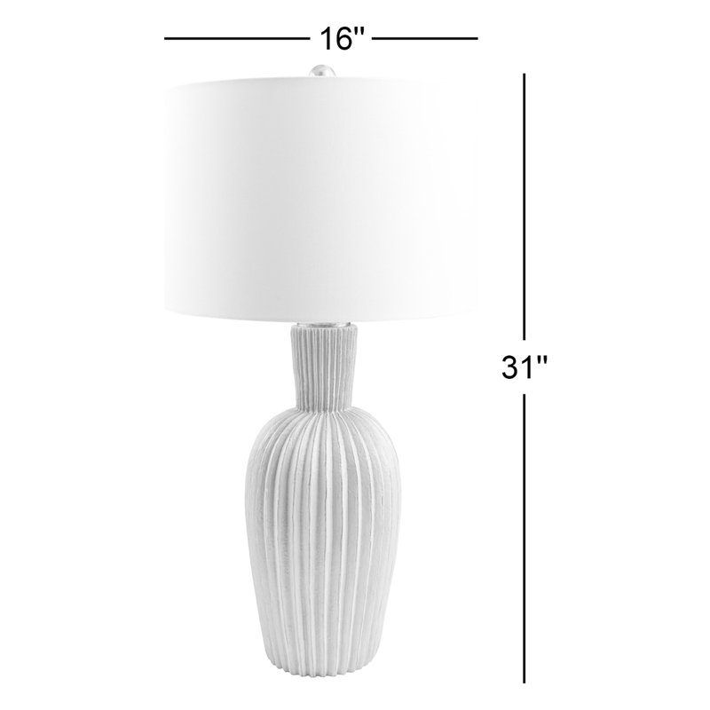 Quinta Resin Table Lamp, Light Gray