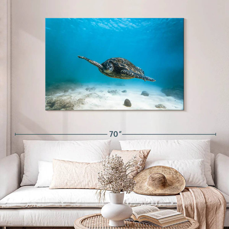 Brampt Blue Turtle, 32" H x 48" W