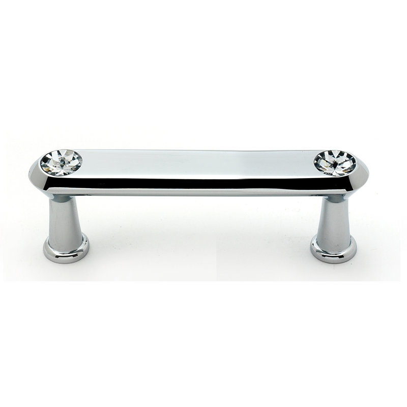 Poignée contemporaine, Chrome poli, 3 1/2"