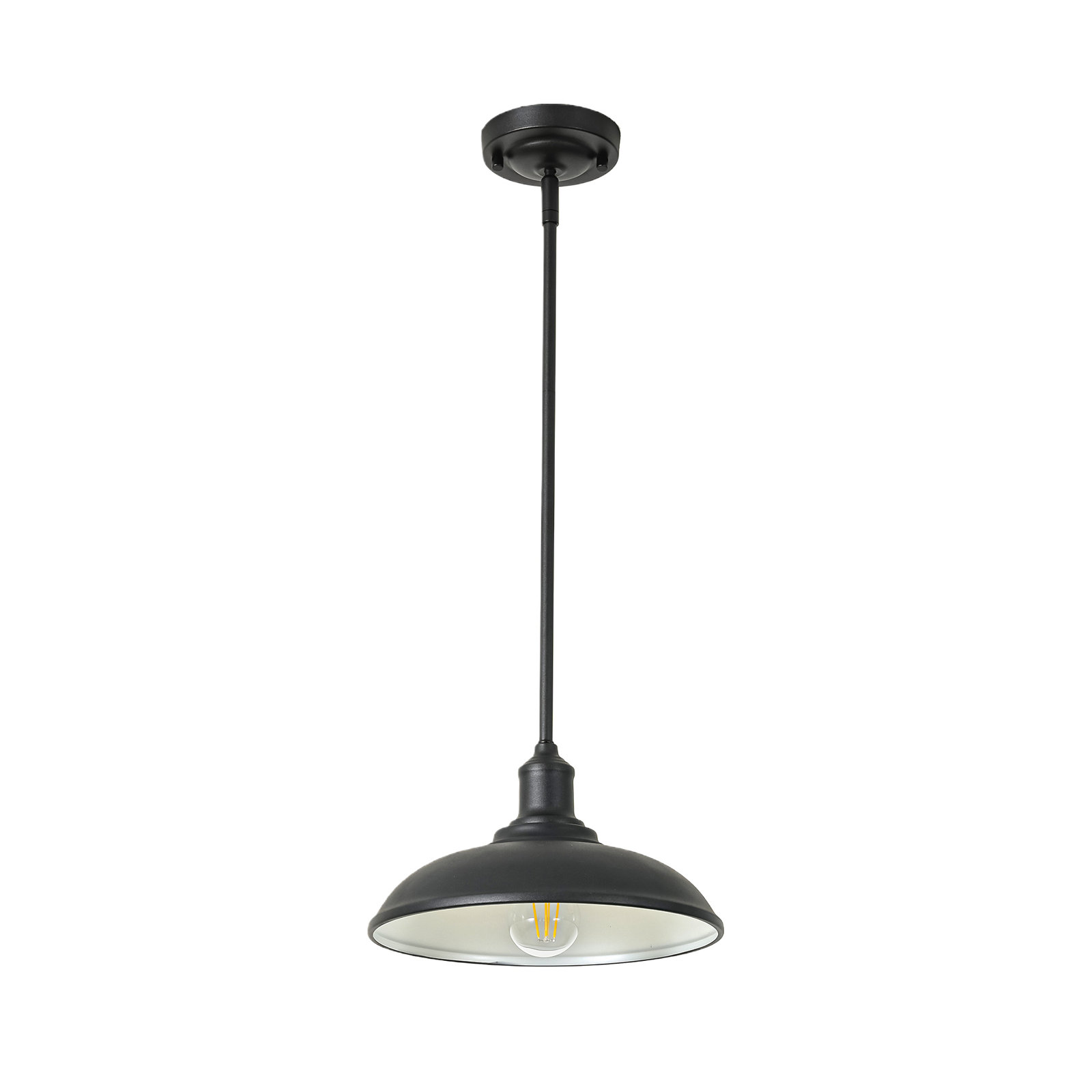 Florence Outdoor Hanging Light, Black, Black