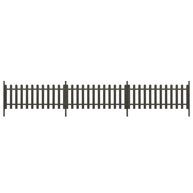 Clôture en bois gris, 241,7 po x 31,5 po