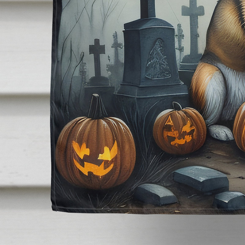 Drapeau de maison d'Halloween en polyester à double face H 40 po x l 28 po
