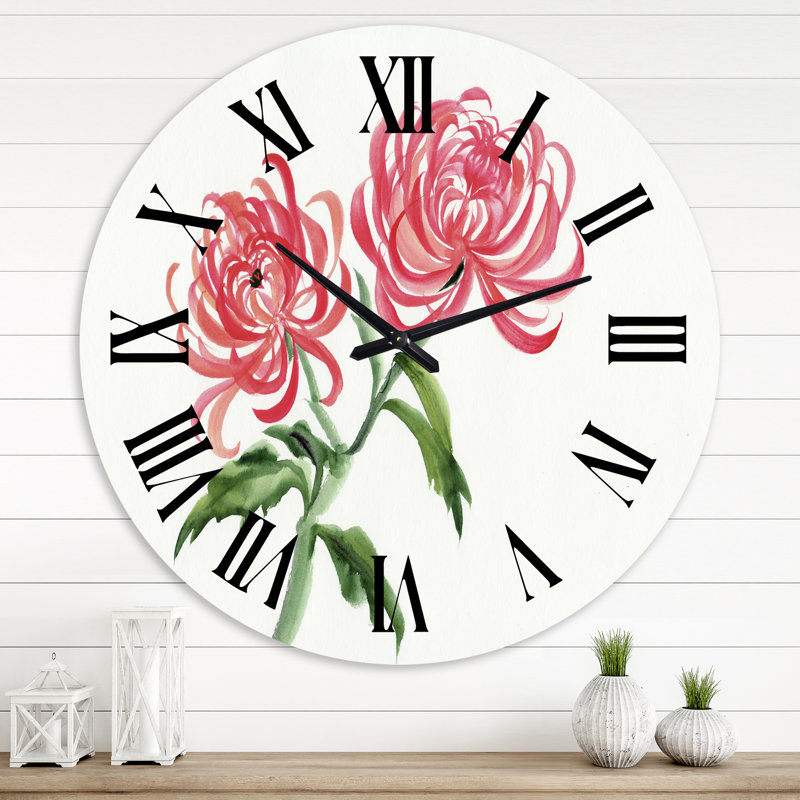 Rétro horloge murale mauve, Surdimensionné