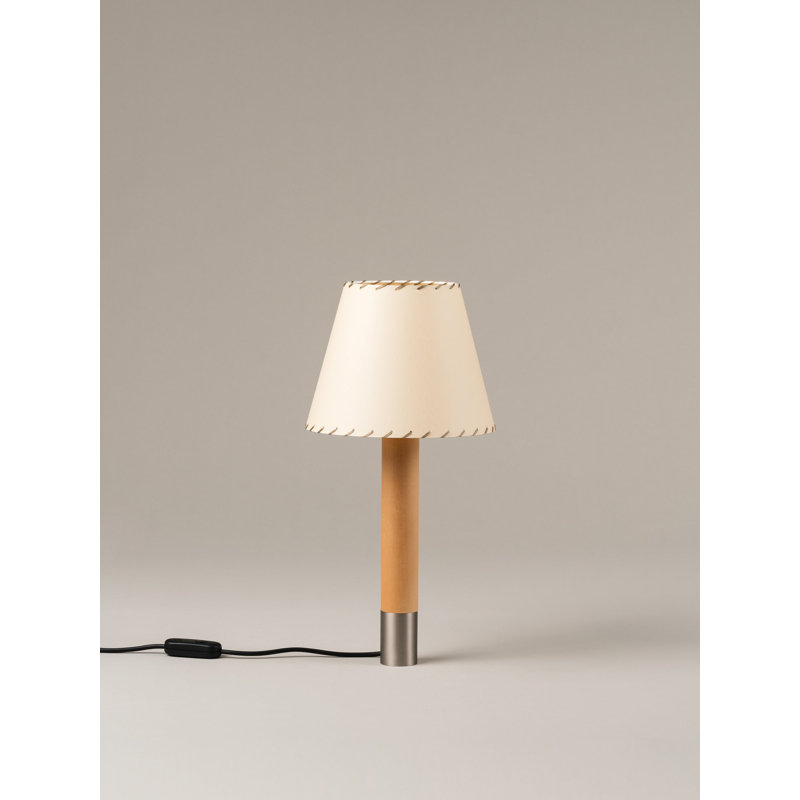 Básica Table Lamp, Nickel, Beige