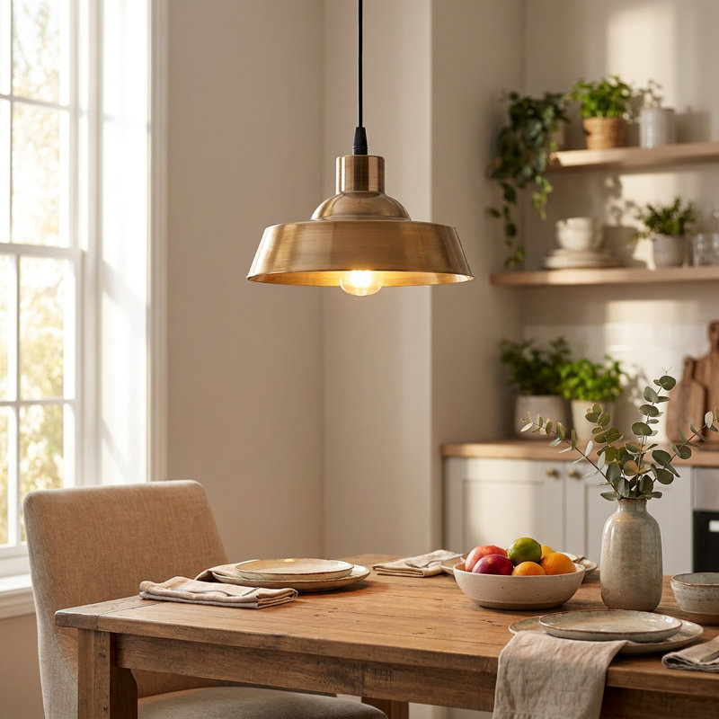 Hanson Industrial Metal Dome Pendant