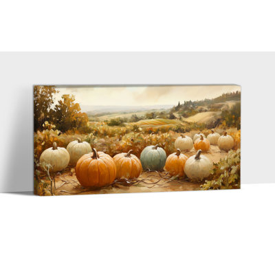Grande citrouille d'automne, art mural d'automne