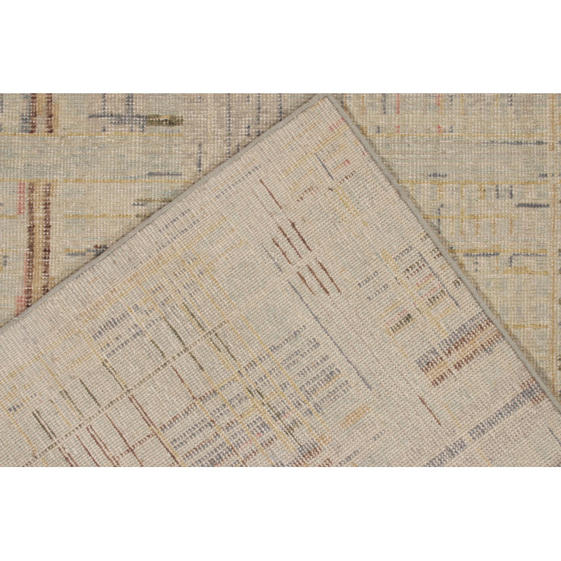 Distressed Homage Handmade Kilim Wool Abstract Area Rug, Rectangle 13' x 19'