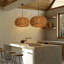 Luminaire suspendu unique en rotin pour le salon-730410685