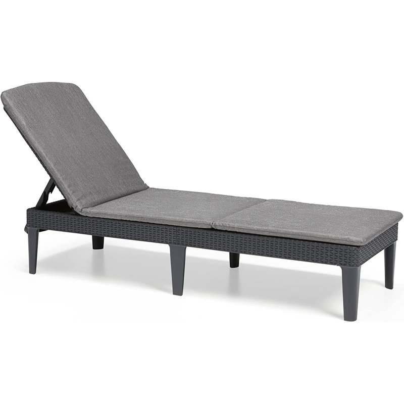 Keter Jaipur Sun Lounger With Cushion- Grey