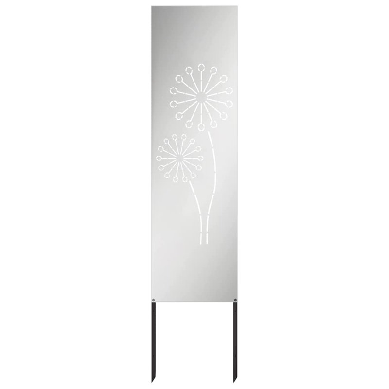 Garden Privacy Screen Silver 32 X 140 Cm Stainless Steel, Silver Galvanised Steel
