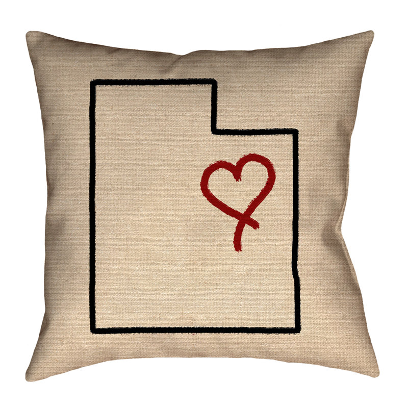 Coussin extérieur Katelyn Smith Utah Love, 16 po x 1 po