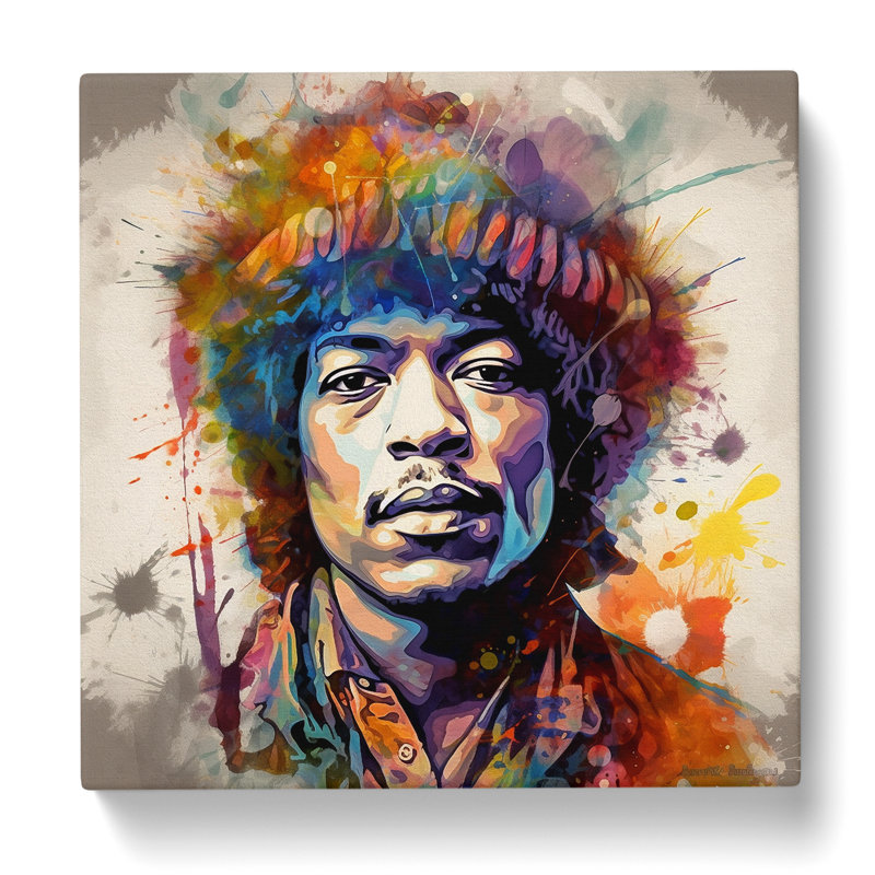 Jimi Hendrix Digital Art - Wrapped Canvas, 35cm H x 35cm W x 3cm D
