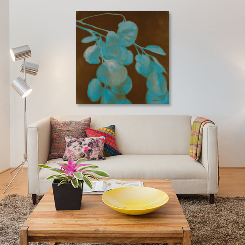 «Eucalyptus I» par Julianne Marcoux, reproduction sur toile tendue sur châssis, H 26 po x l 26 po x P 1,5 po, Toile tendue