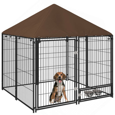 En dehors du chenil, enclos pour chiot 4,6 pi x 4,6 pi x 5 pi