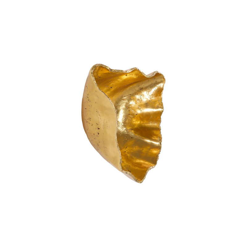 Cast Wall Onyx Bowl, Gold Leaf, Large