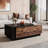 Extendable Coffee Table With 2 Storage Drawers, Dual-Tone Center Table With Sliding Tabletop-1357280291