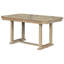 Ensemble de table de salle à manger 6 pièces en bois d'hévéa avec un beau plateau de table en grain de bois
